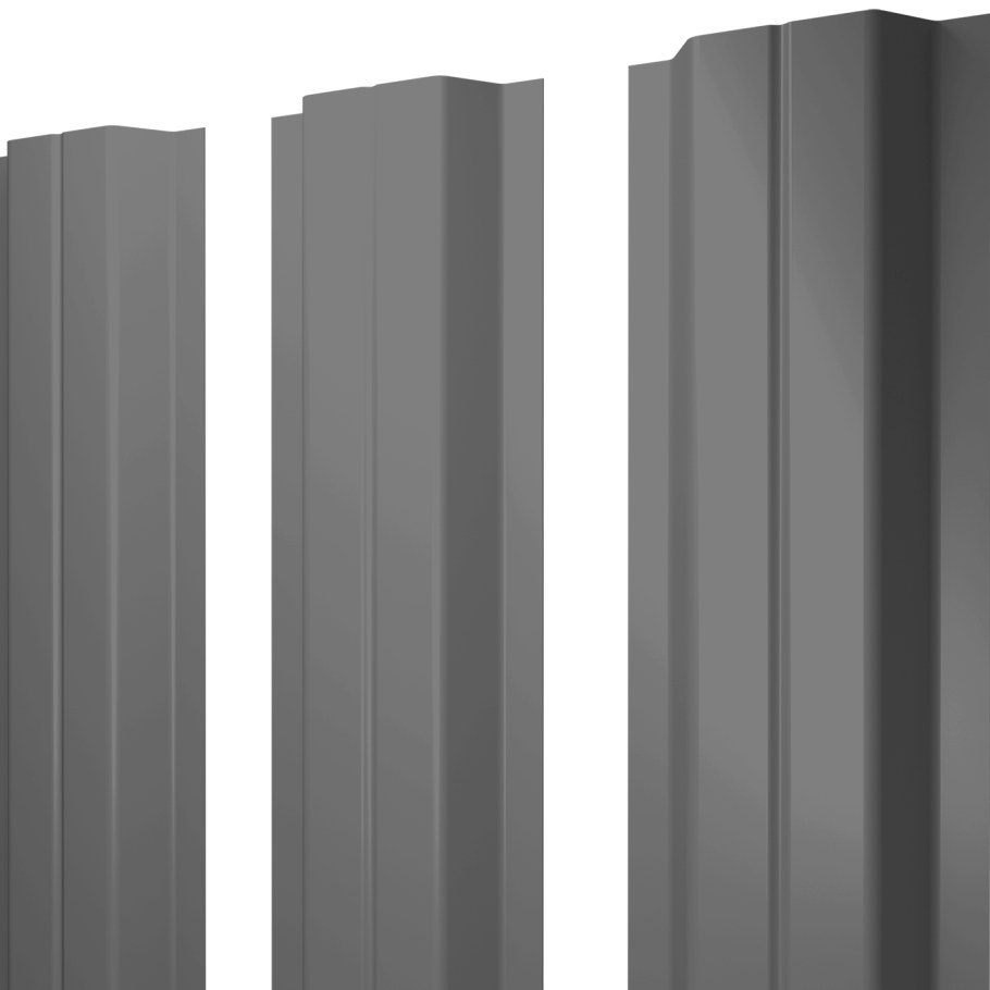 Штакетник металлический м-образный ПЭ-102*1500мм вишня(ral3005)