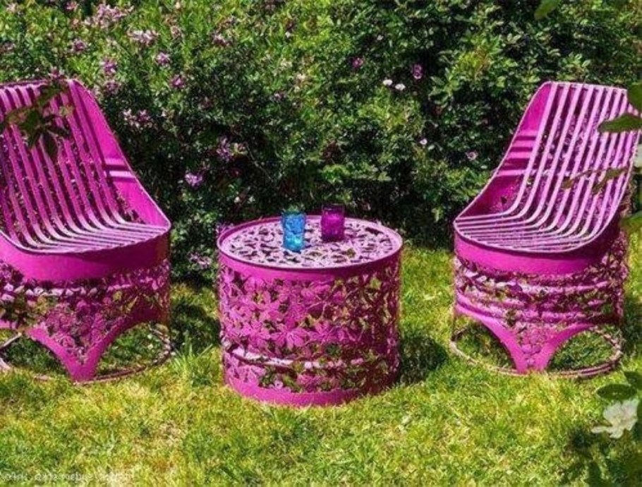 Декор для сада из старой посуды