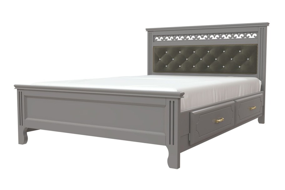 Кровать Грация антрацит Браво мебель