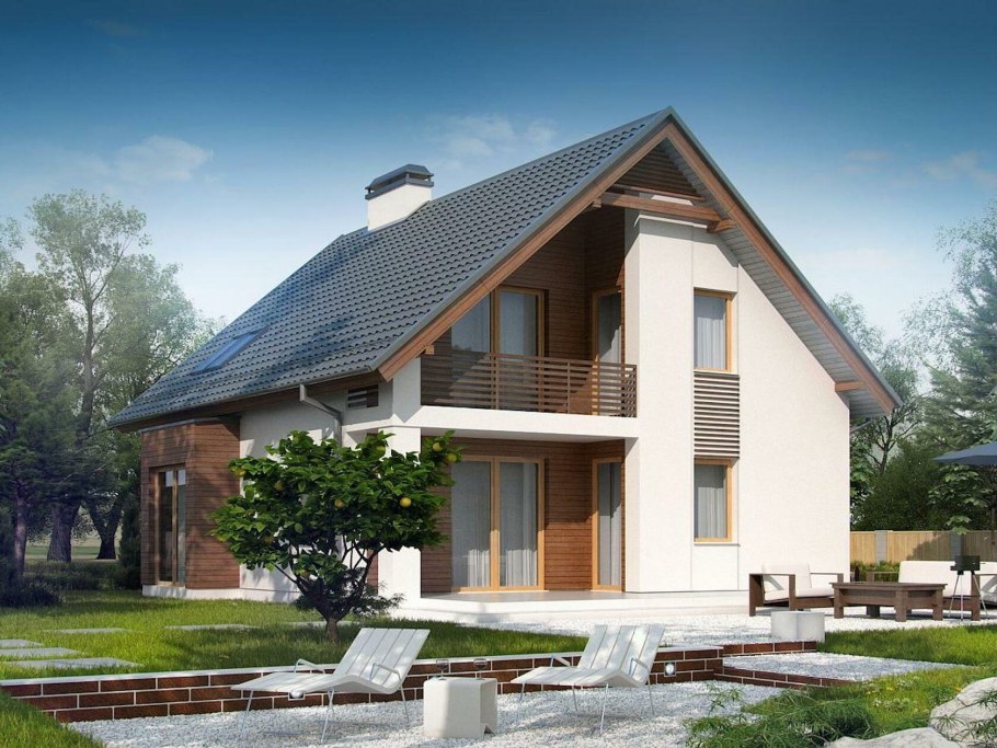 Дом с мансардой 110 кв м