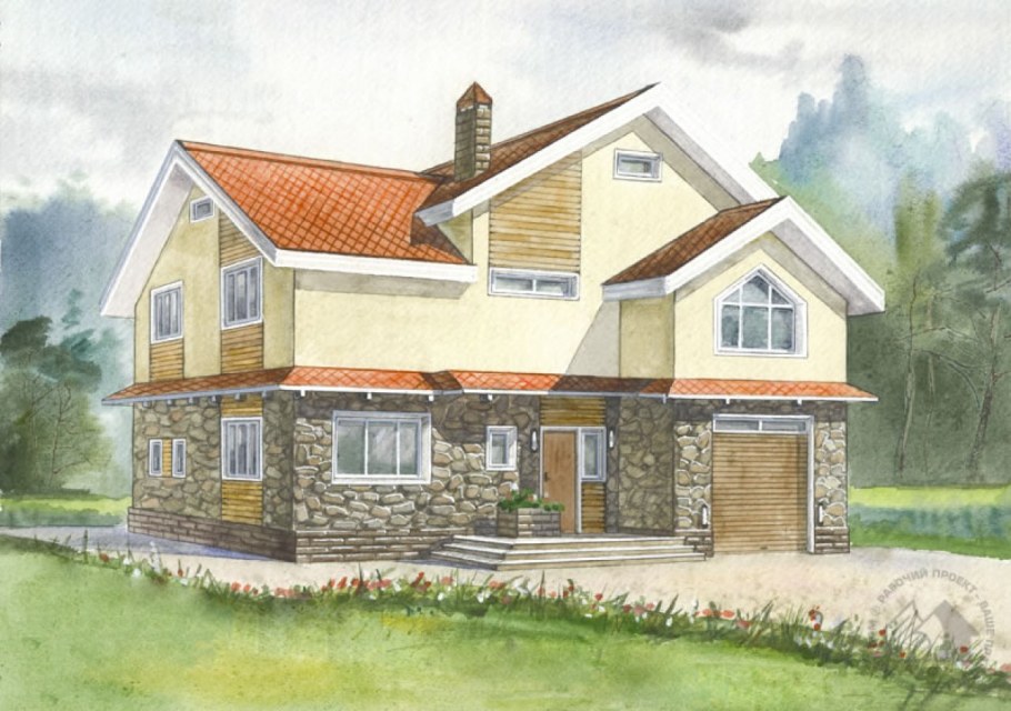 Картина двухэтажный домик