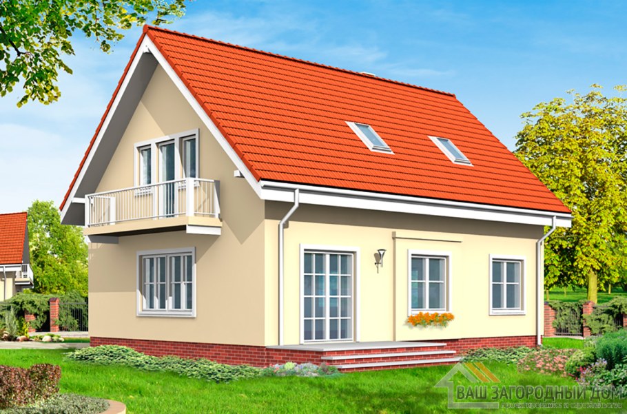 Одноэтажный дом с чердаком