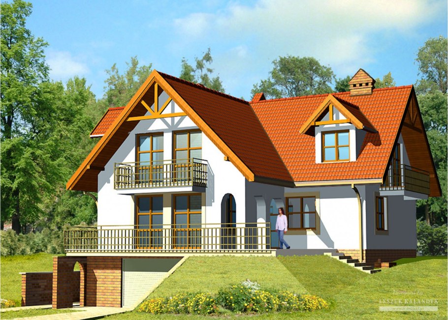 Дом с подвалом и мансардой проект 160м2