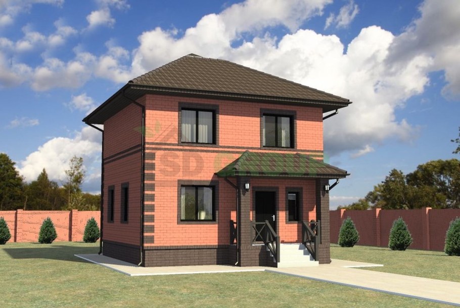 Дом кирпичный двухэтажный