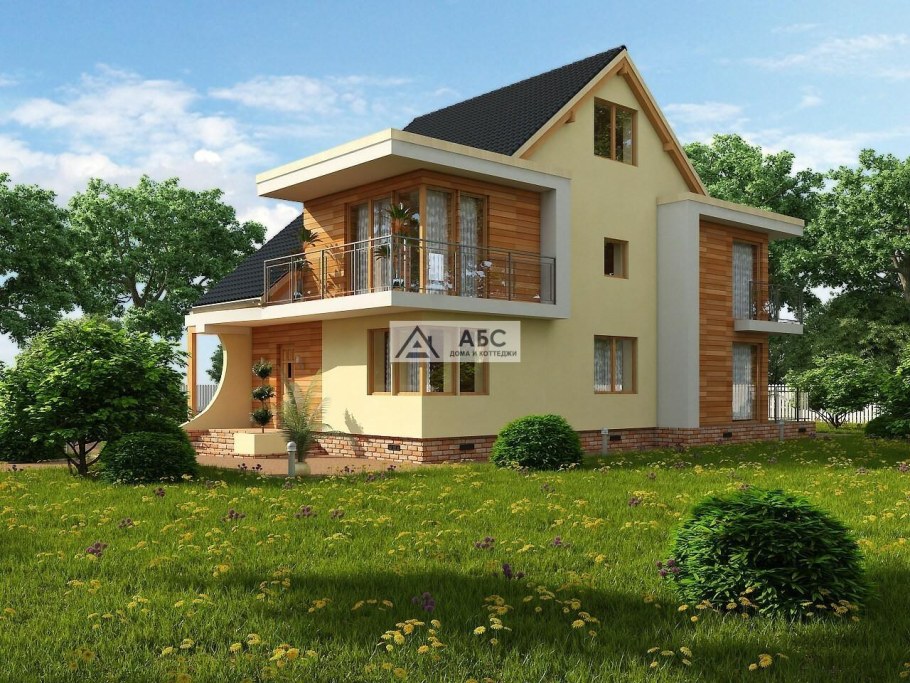 3 Этажный загородный дом с балконом