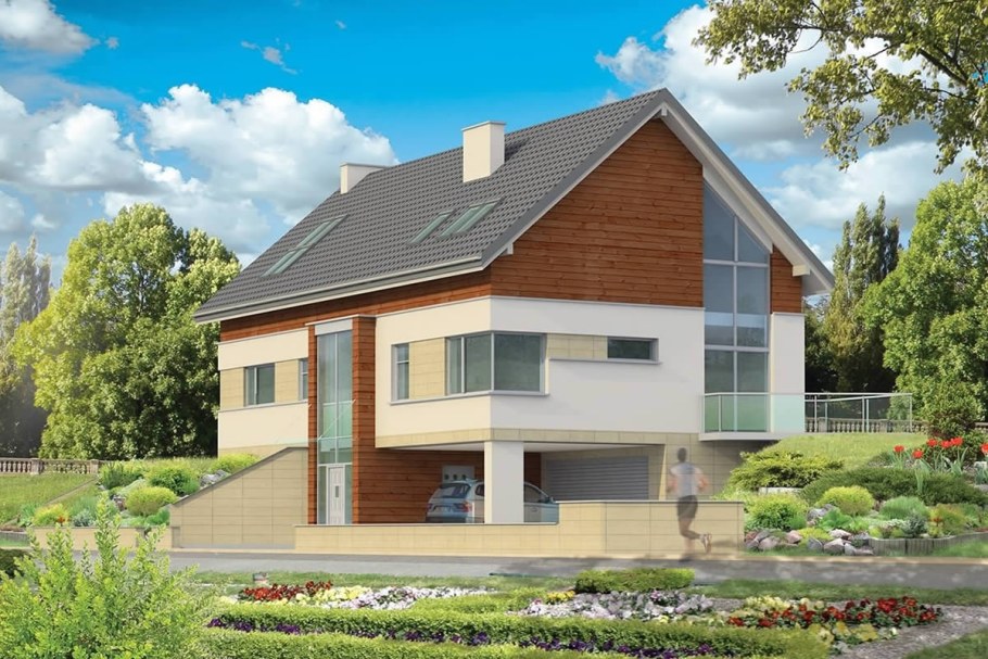 Двухэтажные дома с чердаком