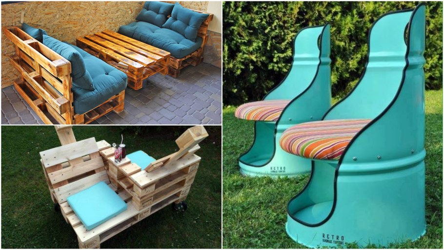 Лавочка из подручных материалов