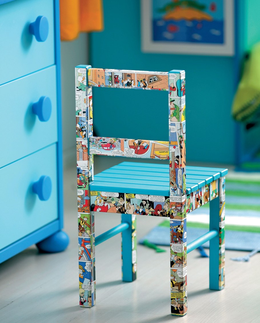 Декор детского деревянного стульчика