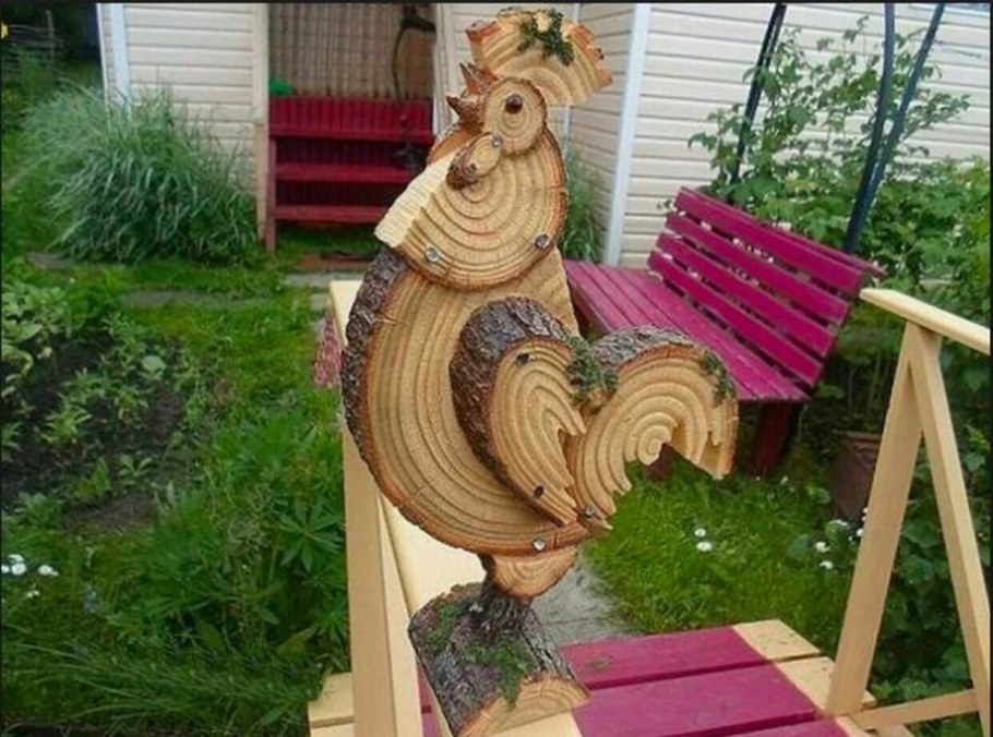 Деревянные поделки для дачи