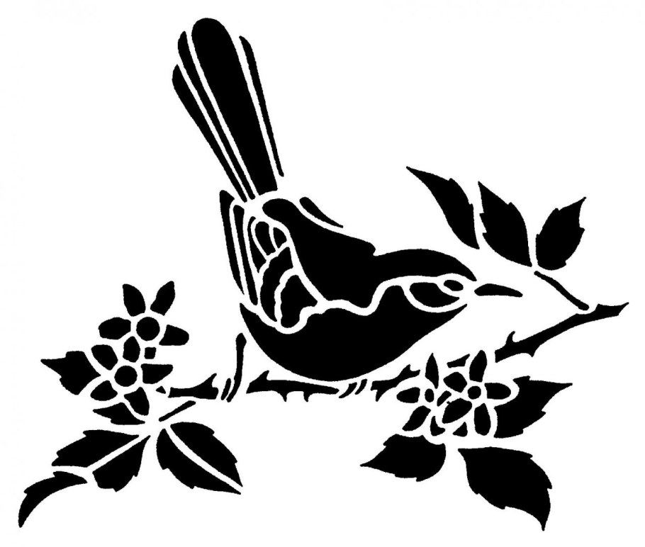 Трафареты птиц для декора