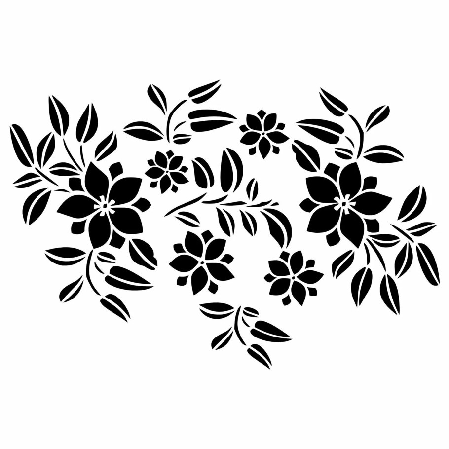 Трафареты цветов на мебель