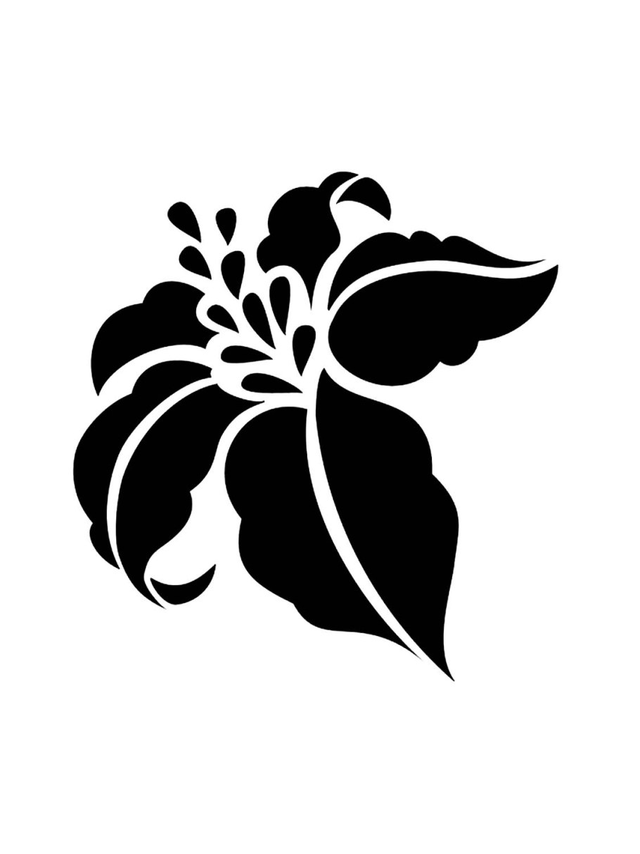 Трафареты цветов для декора простые