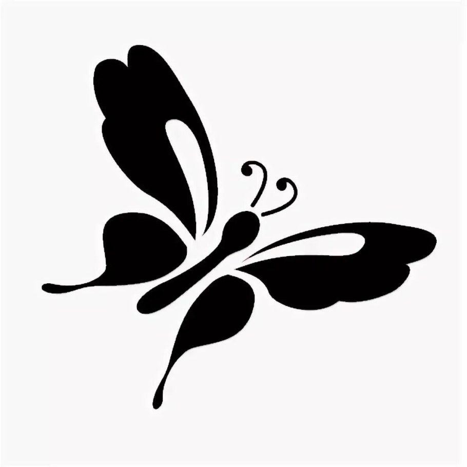 Трафареты бабочек для декора