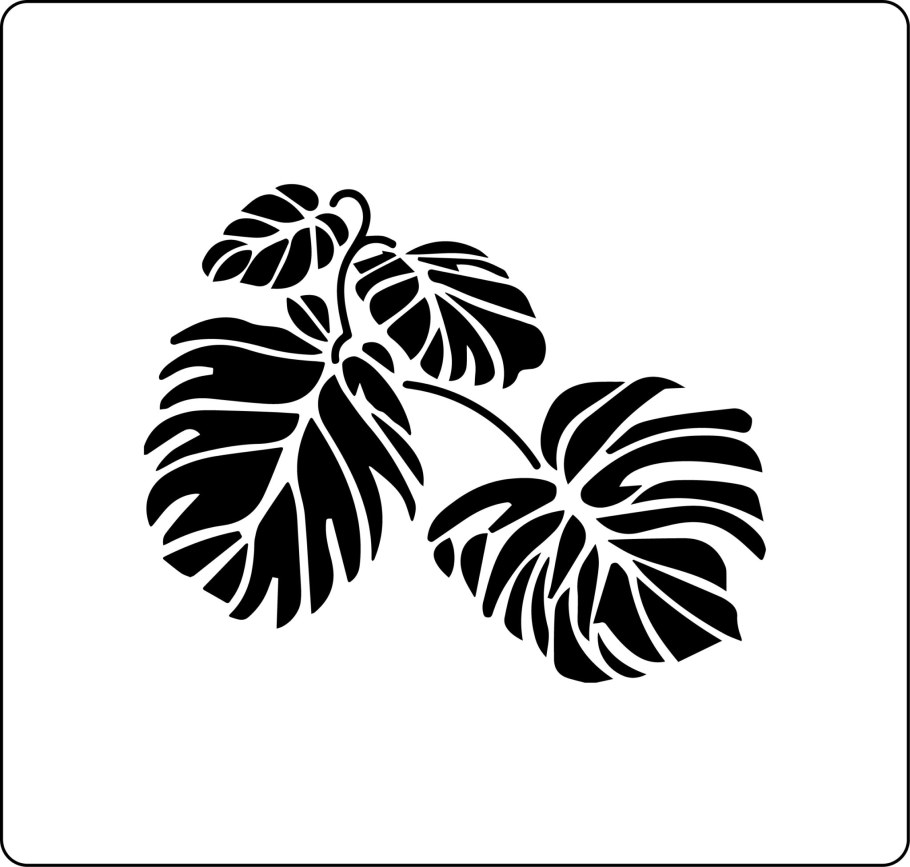 Трафареты для декора листья