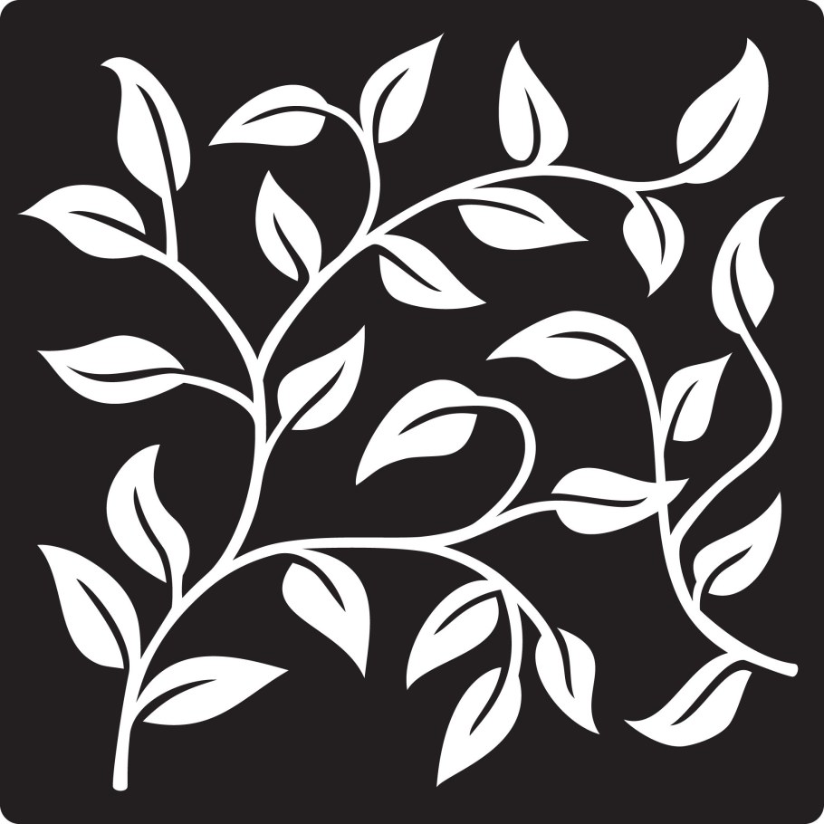 Цветочный орнамент трафарет