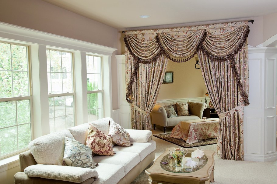 Занавески в гостиную в стиле Прованс