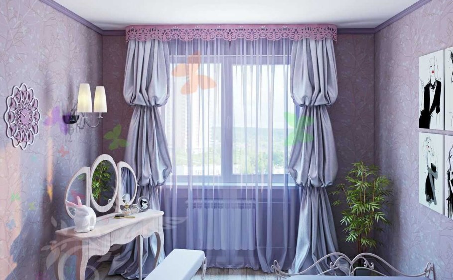 Шторы рукав епископа в интерьере