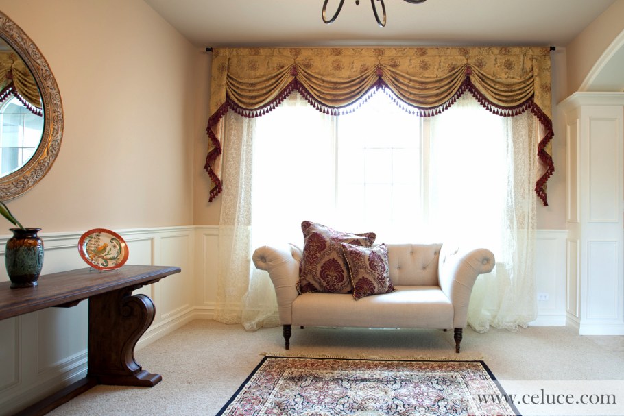 Ламбрекены для зала без штор