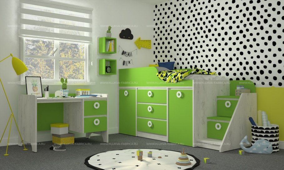Мебель клюква Junior зеленая мамба