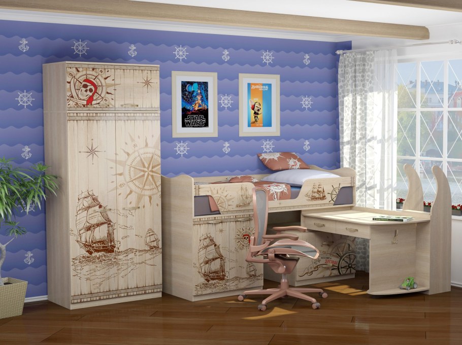 Кровать-чердак детская Ижмебель квест 18