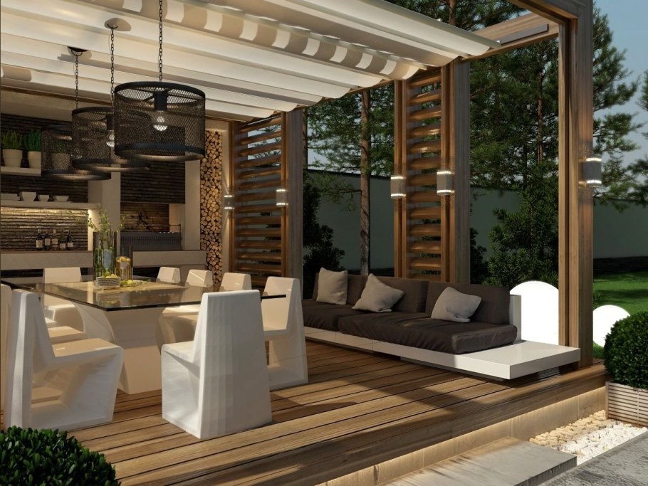 Зонирование террасы