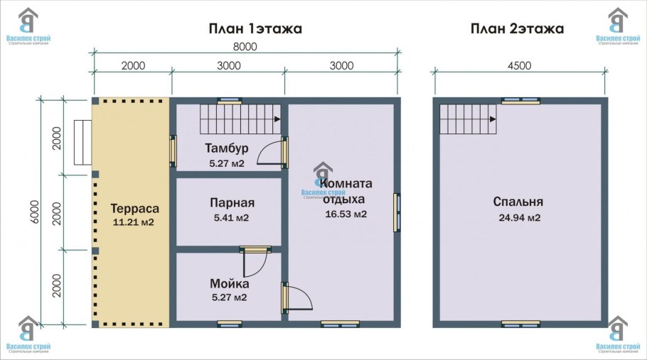 Планировка бани 6х7 двухэтажный