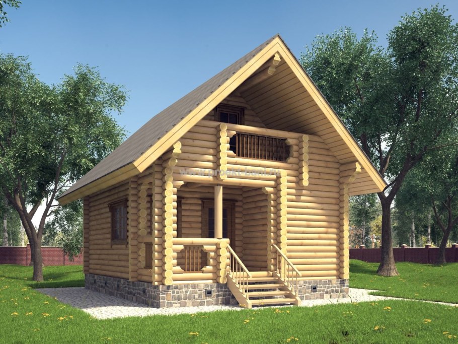 Дом баня сруб 6х8