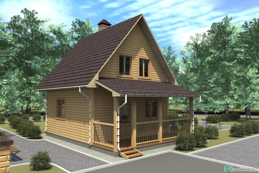 Дом из профилированного бруса 6х8