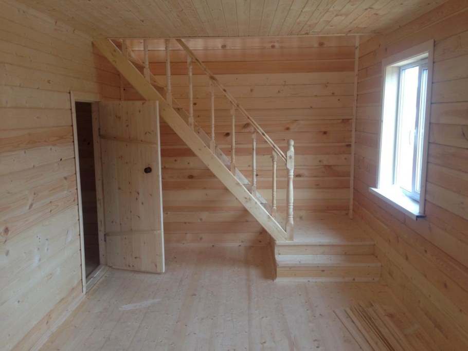 Интерьер бани 6х6 с мансардой