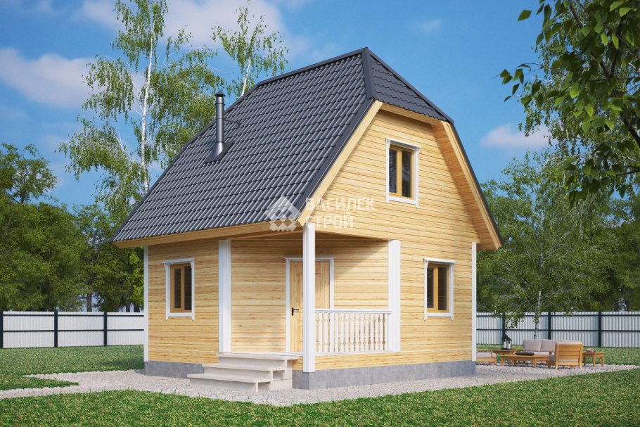 Баня 2 этажа 6х6 под ключ