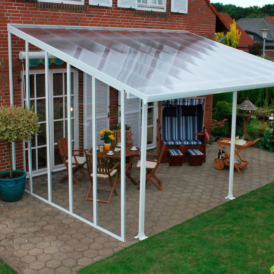 Навес из пластиковых труб