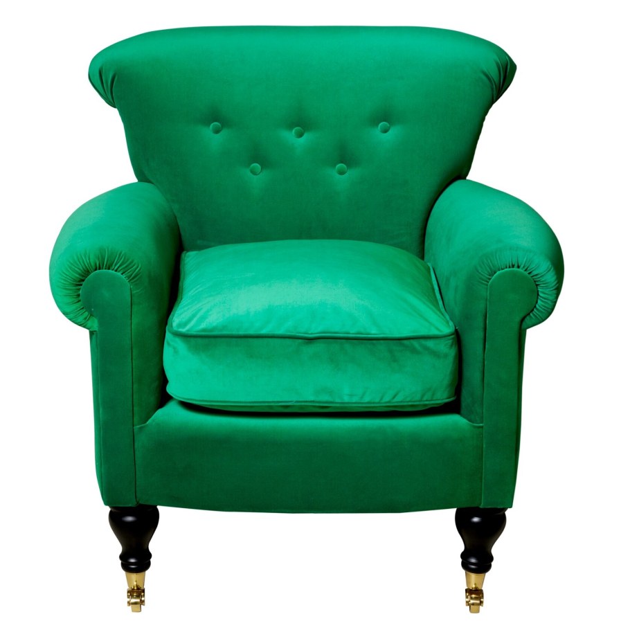 Green Velvet Armchair