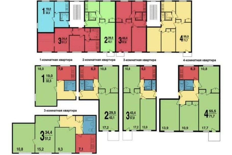 Хрущевка к-7 планировка