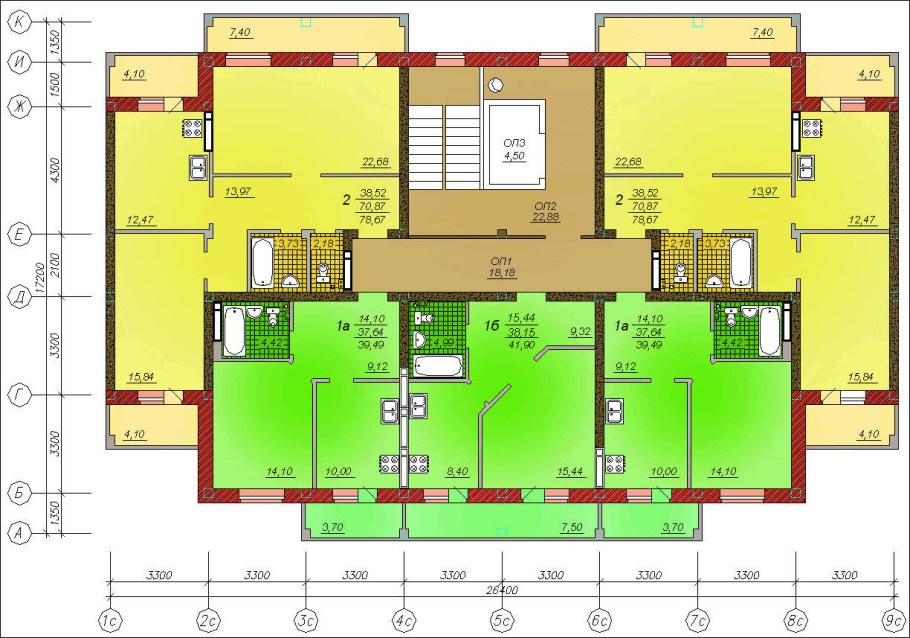 Панельная 9-ти этажка планировка