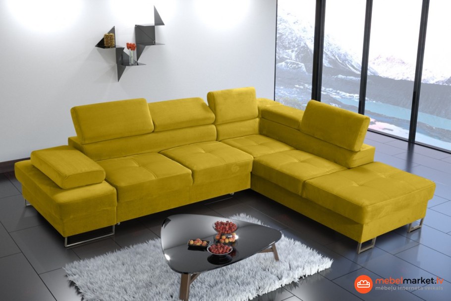 Диван коричневый угловой в гостиную