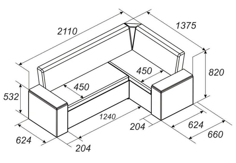Диван Матрикс угловой