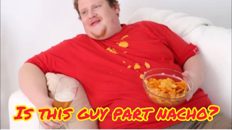 Ленивый толстый мужчина