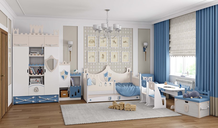 Детская спальня Ника Кантри синий