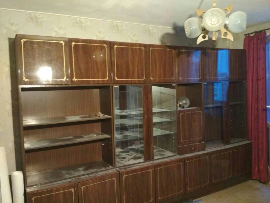 Советская стенка Вега перекраска