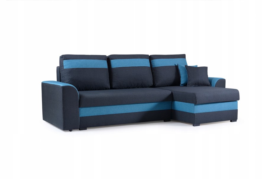 Синий угловой диван Тиволи