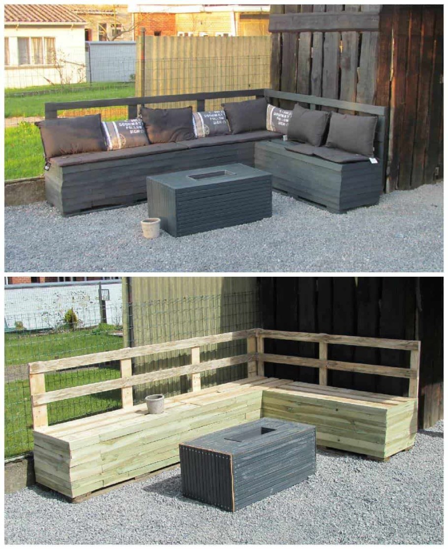 Угловой диван из поддонов