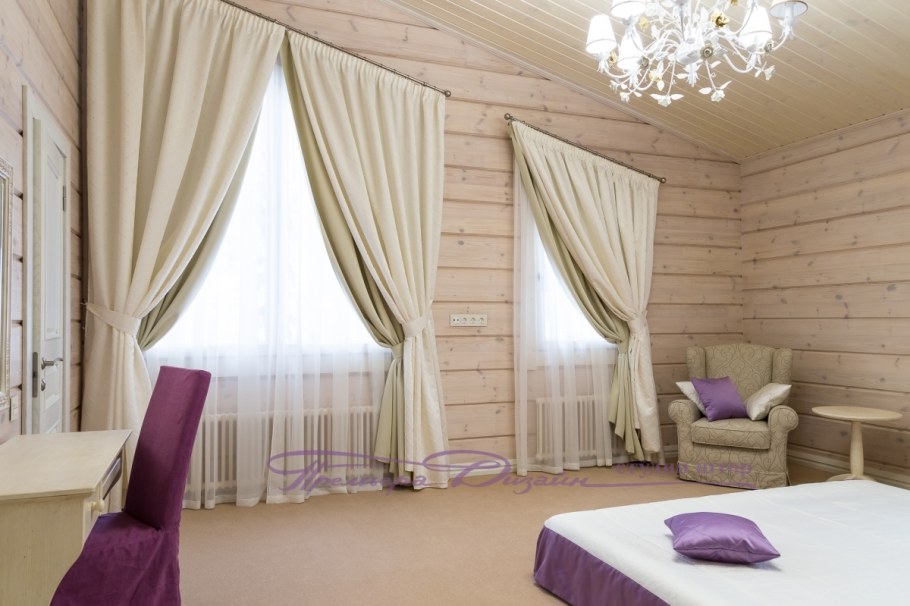 Блокхаус в интерьере бани