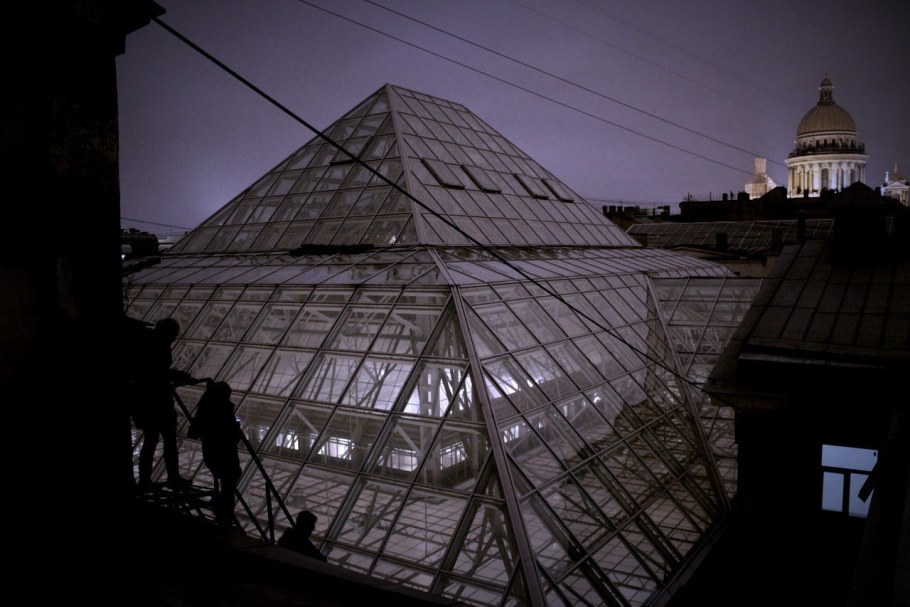 Стеклянный купол-фонарь Главпочтамта