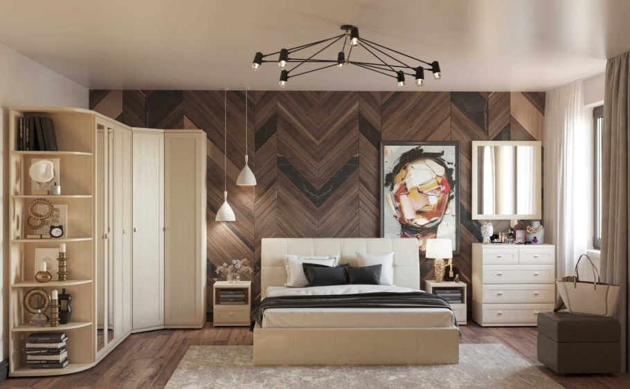 Лазурит спальня Магна молочный дуб