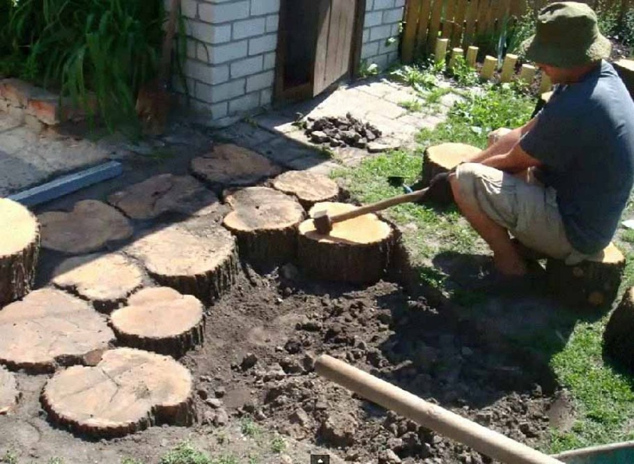 Садовые дорожки из подручного материала