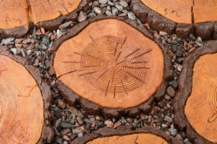 Спилы дерева для дорожек