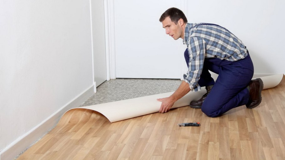 Укладка линолеума