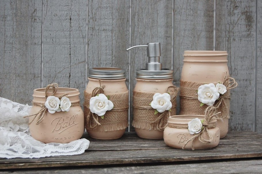 Декор стеклянной банки