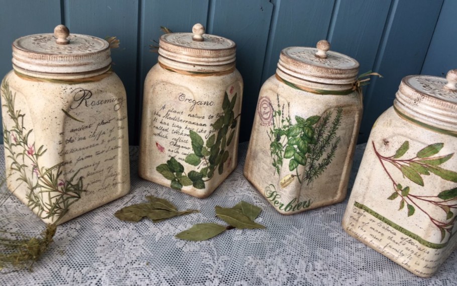 Декупаж банок для кухни