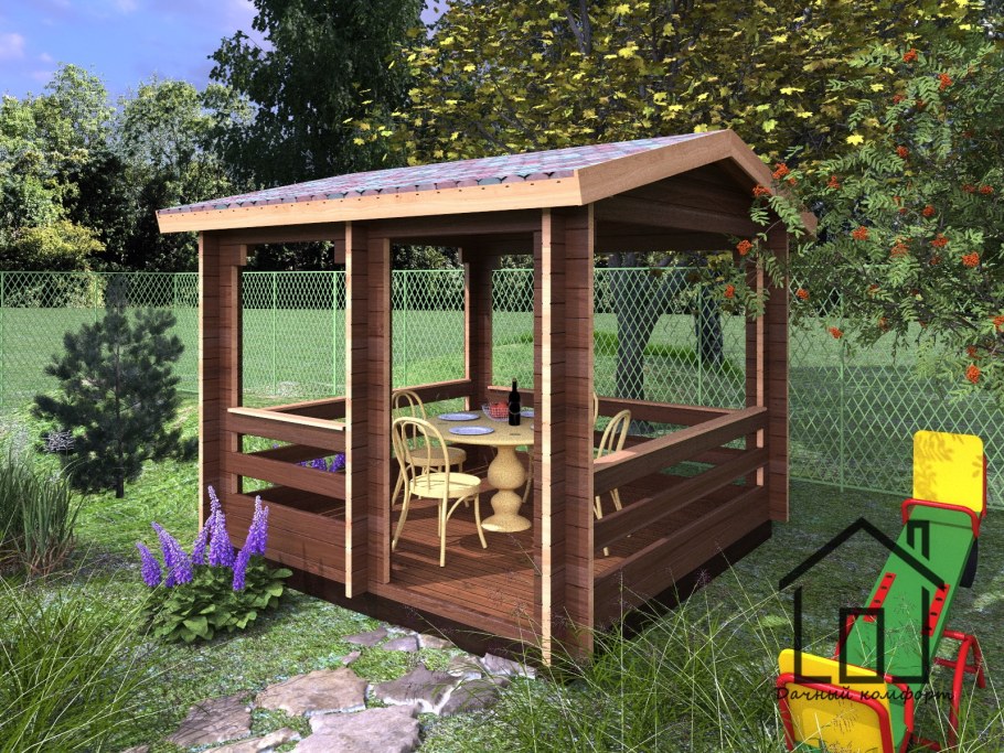 Деревянная беседка Роял Марин